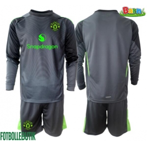 Manchester United Målvakt Bortaställ Barn 2025-26 Långärmad (+ Korta byxor)